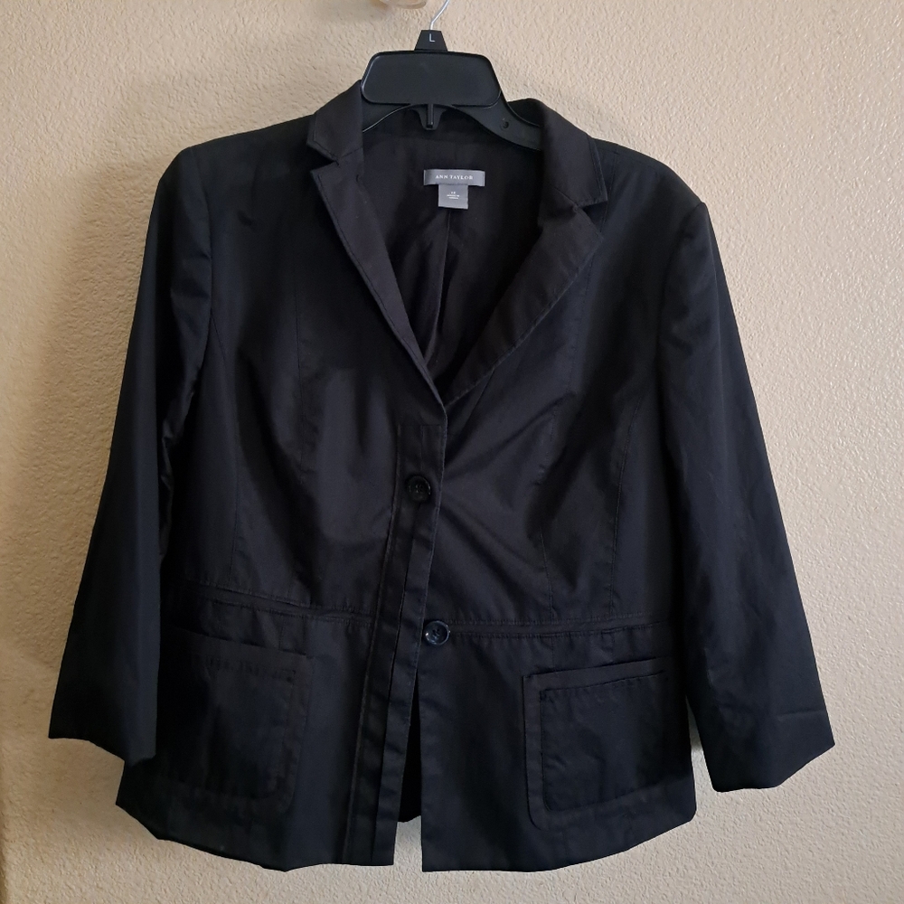Ann Taylor Black Women's Jacket Blazer Size 12
